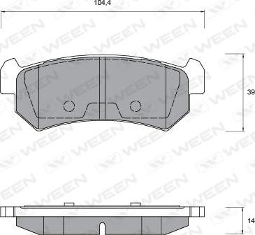 Ween 151-1127 - Bremžu uzliku kompl., Disku bremzes autospares.lv