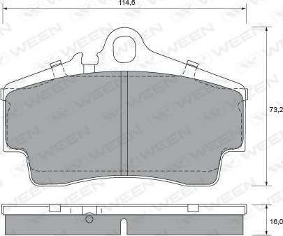 Ween 151-1840 - Тормозные колодки, дисковые, комплект www.autospares.lv