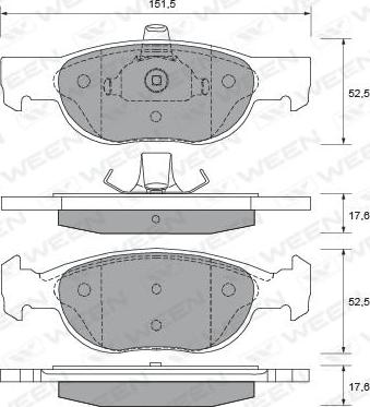 Ween 151-1830 - Brake Pad Set, disc brake www.autospares.lv