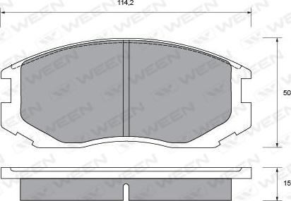 Ween 151-1358 - Bremžu uzliku kompl., Disku bremzes autospares.lv