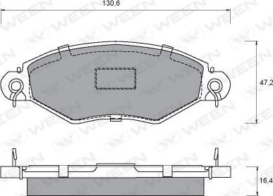 Ween 151-1318 - Тормозные колодки, дисковые, комплект www.autospares.lv