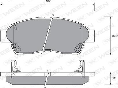 Ween 151-1385 - Brake Pad Set, disc brake www.autospares.lv