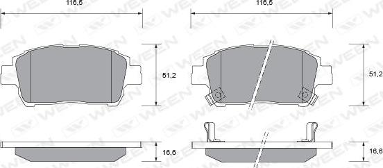 Ween 151-1380 - Bremžu uzliku kompl., Disku bremzes autospares.lv