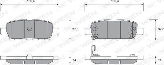 Ween 151-1381 - Bremžu uzliku kompl., Disku bremzes autospares.lv