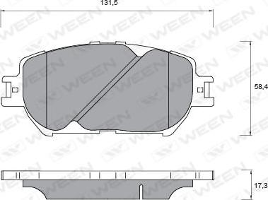 Ween 151-1383 - Brake Pad Set, disc brake www.autospares.lv