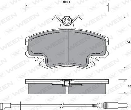 Ween 151-1331 - Brake Pad Set, disc brake www.autospares.lv