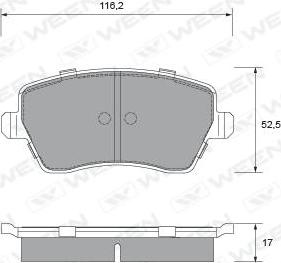 Ween 151-1333 - Brake Pad Set, disc brake www.autospares.lv