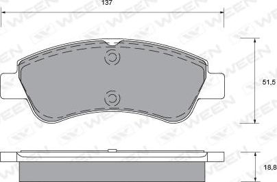 Ween 151-1323 - Brake Pad Set, disc brake www.autospares.lv