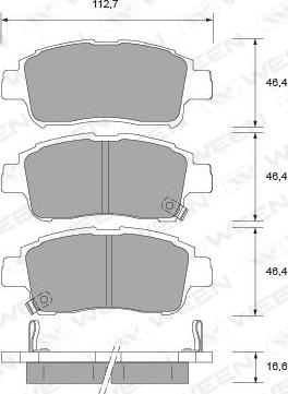 Ween 151-1379 - Brake Pad Set, disc brake www.autospares.lv