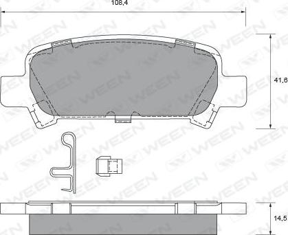 Ween 151-1376 - Bremžu uzliku kompl., Disku bremzes autospares.lv