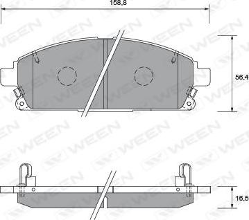 Ween 151-1371 - Bremžu uzliku kompl., Disku bremzes autospares.lv