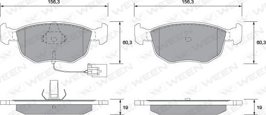 Ween 151-1292 - Bremžu uzliku kompl., Disku bremzes autospares.lv