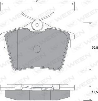 Ween 151-1245 - Brake Pad Set, disc brake www.autospares.lv