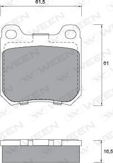 Ween 151-1241 - Bremžu uzliku kompl., Disku bremzes autospares.lv