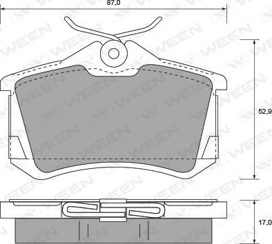 Ween 151-1248 - Тормозные колодки, дисковые, комплект www.autospares.lv