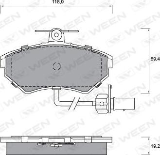 Ween 151-1255 - Bremžu uzliku kompl., Disku bremzes autospares.lv