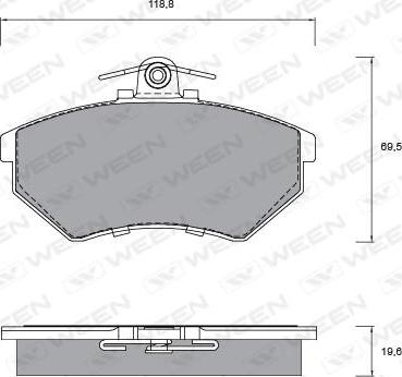 Ween 151-1256 - Brake Pad Set, disc brake www.autospares.lv