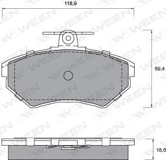 Ween 151-1257 - Bremžu uzliku kompl., Disku bremzes www.autospares.lv