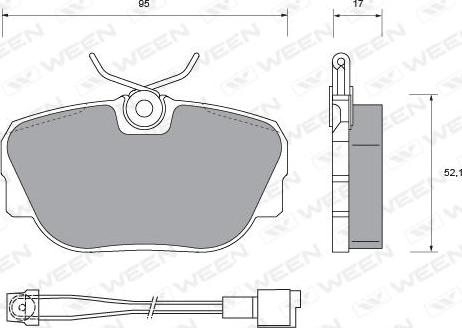 Ween 151-1264 - Bremžu uzliku kompl., Disku bremzes autospares.lv