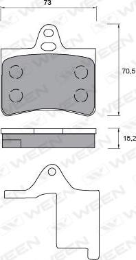 Ween 151-1208 - Bremžu uzliku kompl., Disku bremzes autospares.lv