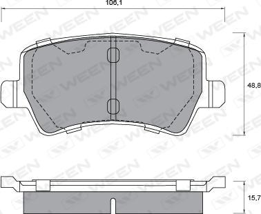 Ween 151-1211 - Bremžu uzliku kompl., Disku bremzes autospares.lv