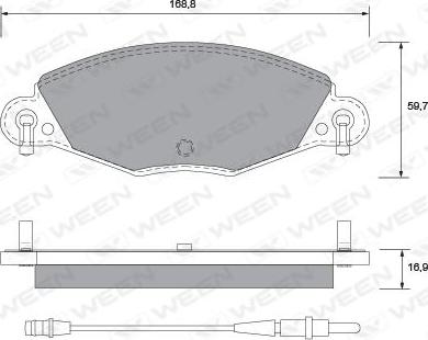 Ween 151-1283 - Bremžu uzliku kompl., Disku bremzes autospares.lv