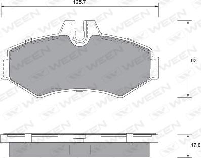 Ween 151-1229 - Bremžu uzliku kompl., Disku bremzes www.autospares.lv