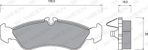 Ween 151-1228 - Brake Pad Set, disc brake www.autospares.lv