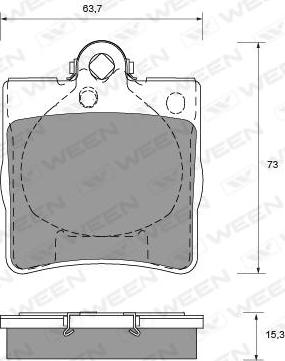 Ween 151-1223 - Bremžu uzliku kompl., Disku bremzes www.autospares.lv