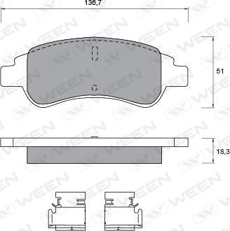 BENDIX 573031 - Тормозные колодки, дисковые, комплект www.autospares.lv