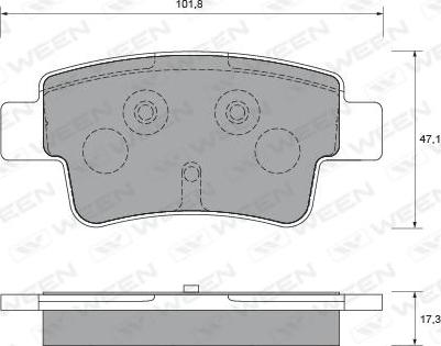 AutomotiveAdriado GLBP0488 - Тормозные колодки, дисковые, комплект www.autospares.lv