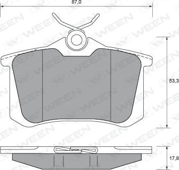 Ween 151-1790 - Brake Pad Set, disc brake www.autospares.lv