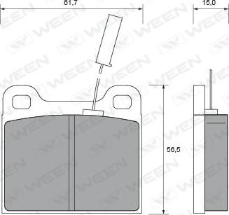 Ween 151-1745 - Brake Pad Set, disc brake www.autospares.lv