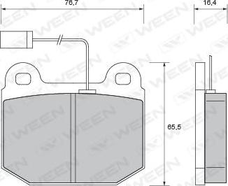 Ween 151-1746 - Bremžu uzliku kompl., Disku bremzes www.autospares.lv