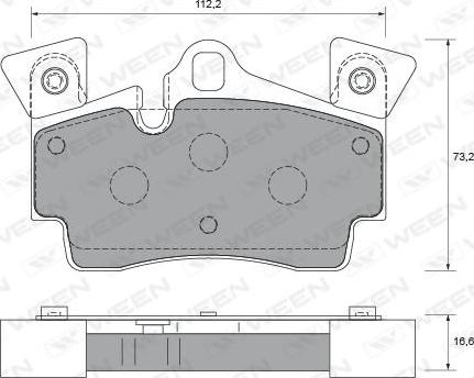 Ween 151-1751 - Тормозные колодки, дисковые, комплект www.autospares.lv