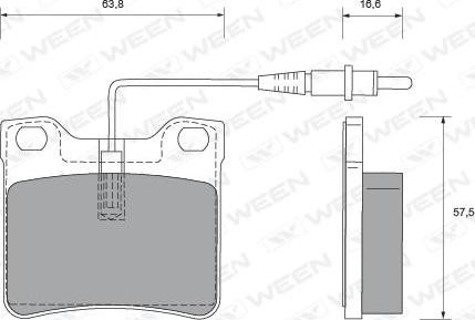 Ween 151-1769 - Bremžu uzliku kompl., Disku bremzes www.autospares.lv