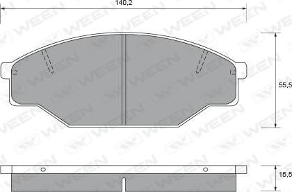 Ween 151-1700 - Bremžu uzliku kompl., Disku bremzes www.autospares.lv