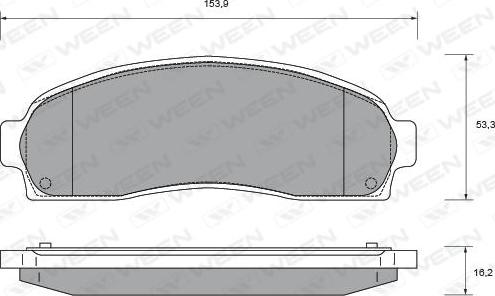 Ween 151-2499 - Тормозные колодки, дисковые, комплект www.autospares.lv