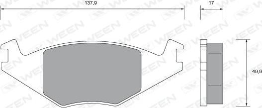 Ween 151-2494 - Brake Pad Set, disc brake www.autospares.lv