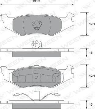 Spidan 32154 - Bremžu uzliku kompl., Disku bremzes www.autospares.lv