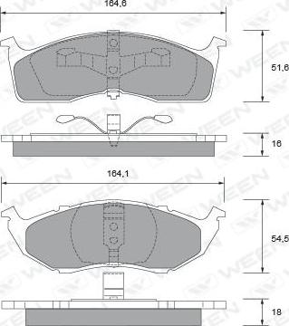 Ween 151-2486 - Bremžu uzliku kompl., Disku bremzes autospares.lv