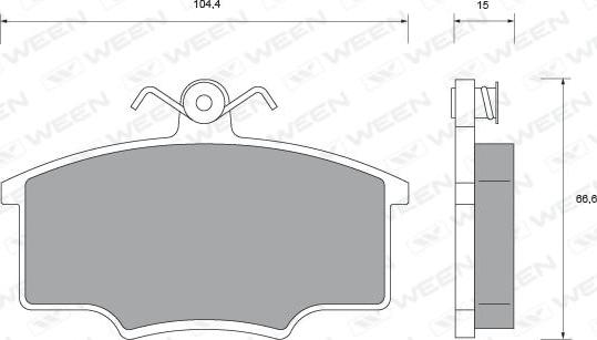 Ween 151-2429 - Тормозные колодки, дисковые, комплект www.autospares.lv