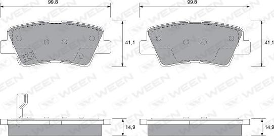 Ween 151-2567 - Bremžu uzliku kompl., Disku bremzes autospares.lv