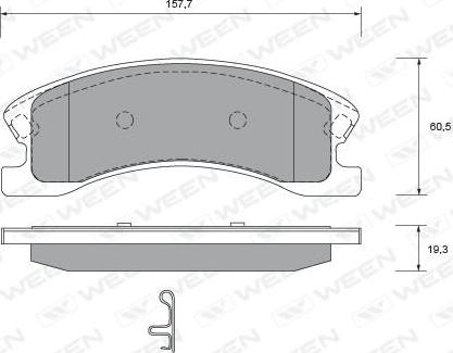 Ween 151-2501 - Bremžu uzliku kompl., Disku bremzes www.autospares.lv