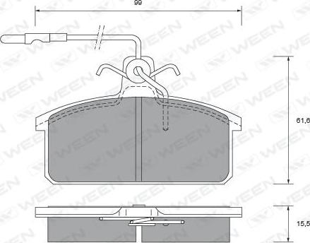 Ween 151-2511 - Bremžu uzliku kompl., Disku bremzes autospares.lv