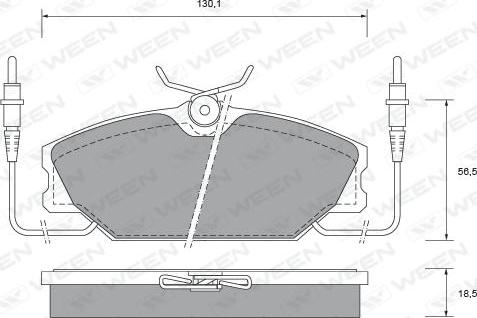 Ween 151-2512 - Brake Pad Set, disc brake www.autospares.lv