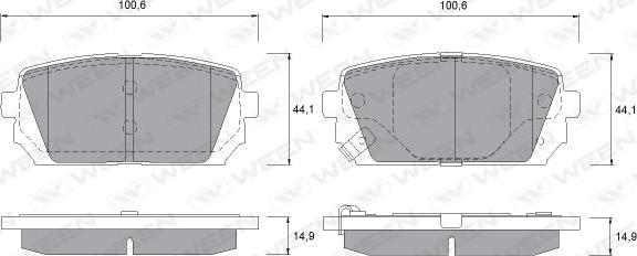 Ween 151-2578 - Bremžu uzliku kompl., Disku bremzes autospares.lv