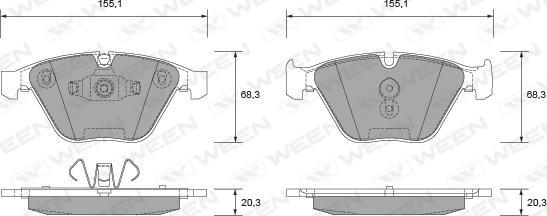 Ween 151-2659 - Brake Pad Set, disc brake www.autospares.lv