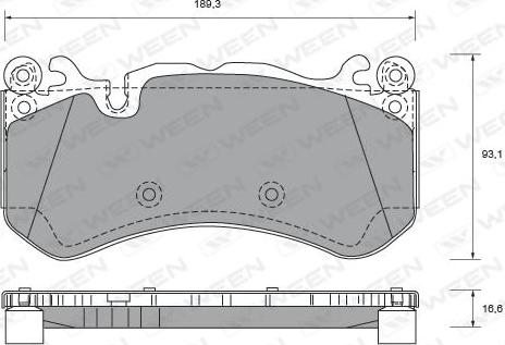 Ween 151-2662 - Bremžu uzliku kompl., Disku bremzes www.autospares.lv