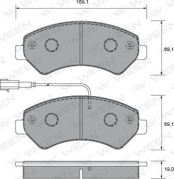 Ween 151-2639 - Bremžu uzliku kompl., Disku bremzes autospares.lv